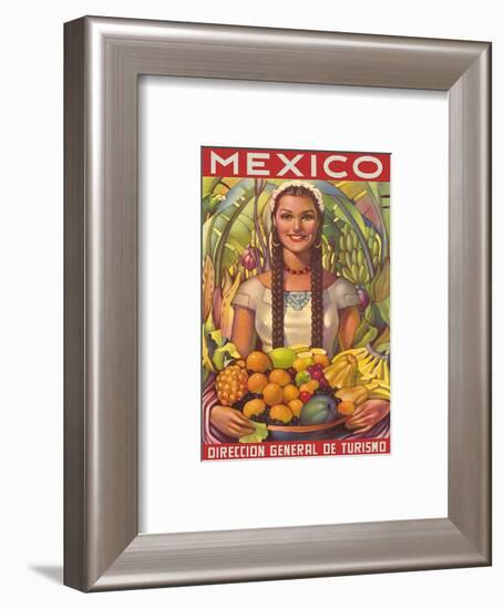 Direccion General de Turismo: Mexico - Plenty of Fruit-Jorge Gonzalez Camarena-Framed Art Print