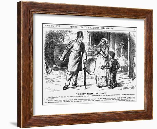 Direct from the Cow!, 1877-Charles Samuel Keene-Framed Giclee Print