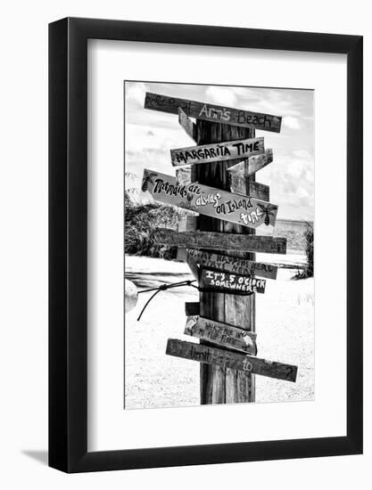 Directional Fun Signs on the Beach - Florida-Philippe Hugonnard-Framed Photographic Print