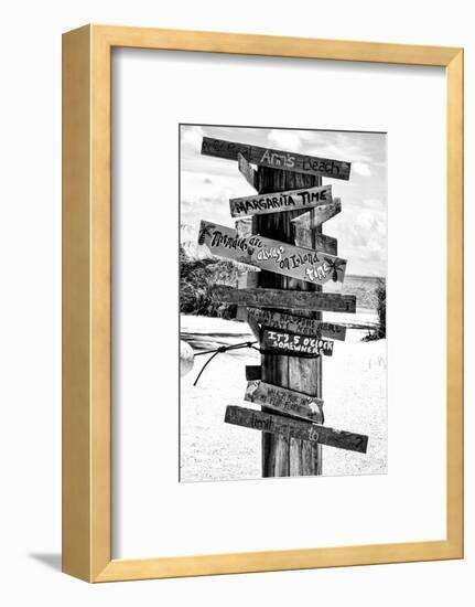 Directional Fun Signs on the Beach - Florida-Philippe Hugonnard-Framed Photographic Print