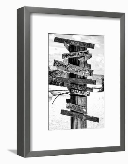 Directional Fun Signs on the Beach - Florida-Philippe Hugonnard-Framed Photographic Print