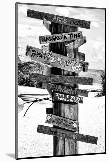 Directional Fun Signs on the Beach - Florida-Philippe Hugonnard-Mounted Photographic Print