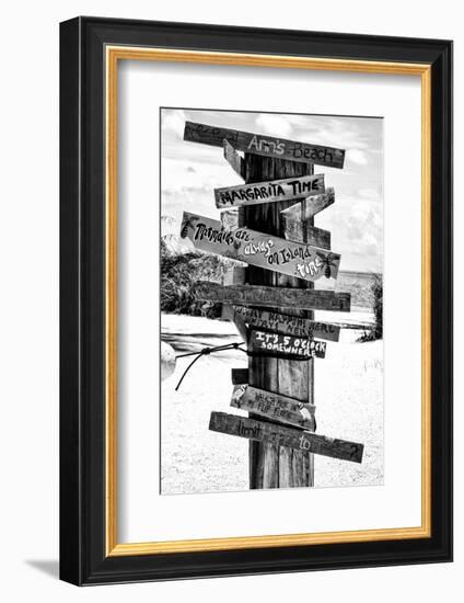 Directional Fun Signs on the Beach - Florida-Philippe Hugonnard-Framed Photographic Print