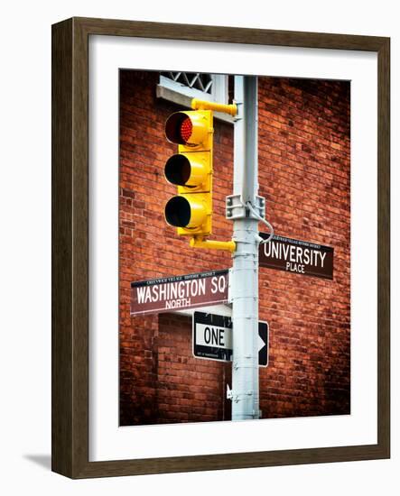 Directional Signs and Traffic Lights, Greenwich Village, Historic District, Manhattan, New York-Philippe Hugonnard-Framed Photographic Print