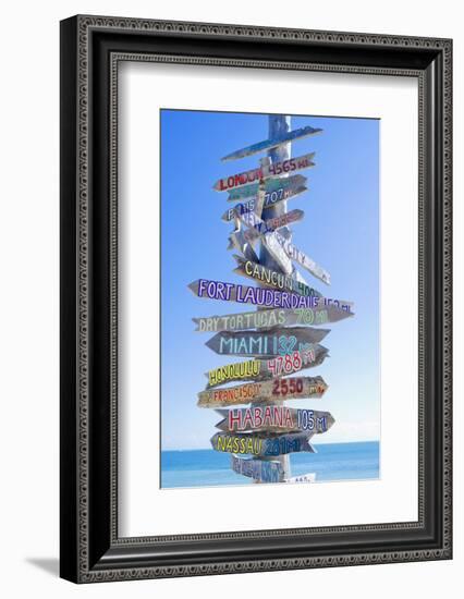 Directions Signpost Near Seaside, Key West, Florida, Usa-Marco Simoni-Framed Photographic Print