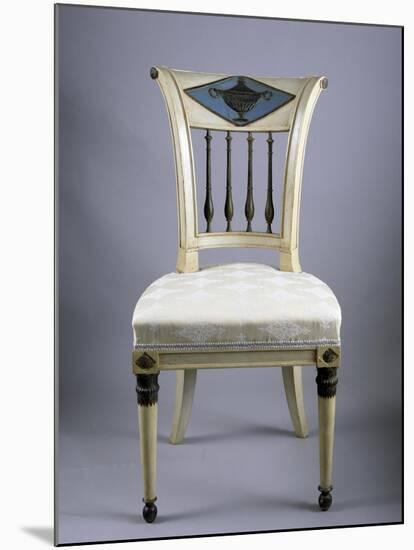 Directoire Style Lacquered Lucchese Chairs, Italy, Italian Culture-null-Mounted Giclee Print