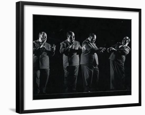 Director Alfred Hitchcock Demonstrating Various Actions During Filming of "Shadow of a Doubt"-Gjon Mili-Framed Premium Photographic Print