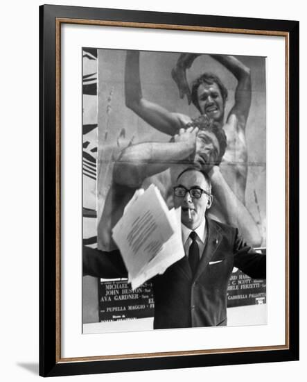 Director and Producer Dino De Laurentis-Carlo Bavagnoli-Framed Premium Photographic Print