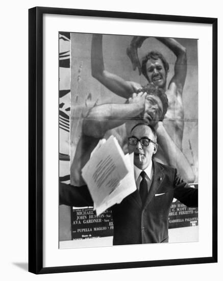 Director and Producer Dino De Laurentis-Carlo Bavagnoli-Framed Premium Photographic Print