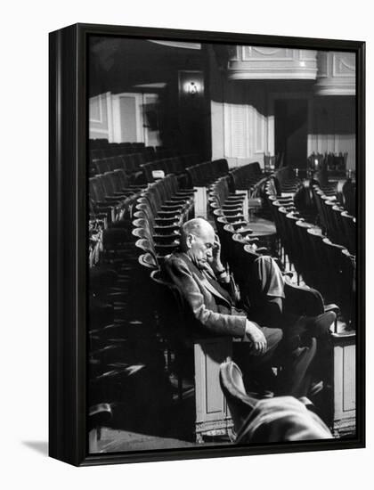 Director George Abbott Directing the Musical, "Damn Yankees."-Peter Stackpole-Framed Premier Image Canvas