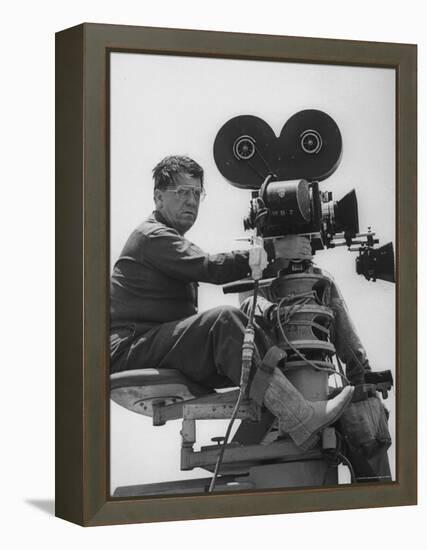 Director George Stevens Lining Up Shot in Camera for the Movie "Giant"-Allan Grant-Framed Premier Image Canvas