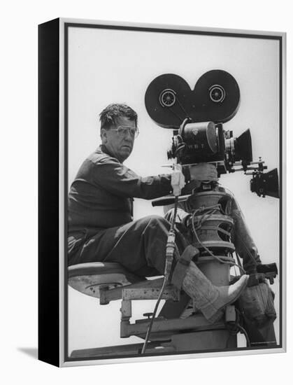 Director George Stevens Lining Up Shot in Camera for the Movie "Giant"-Allan Grant-Framed Premier Image Canvas