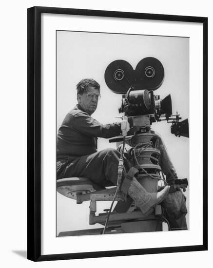 Director George Stevens Lining Up Shot in Camera for the Movie "Giant"-Allan Grant-Framed Premium Photographic Print