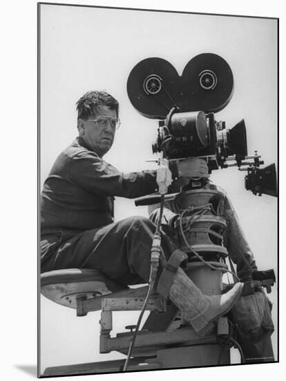 Director George Stevens Lining Up Shot in Camera for the Movie "Giant"-Allan Grant-Mounted Premium Photographic Print