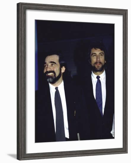 Director Martin Scorsese and Actor Robert De Niro--Framed Premium Photographic Print