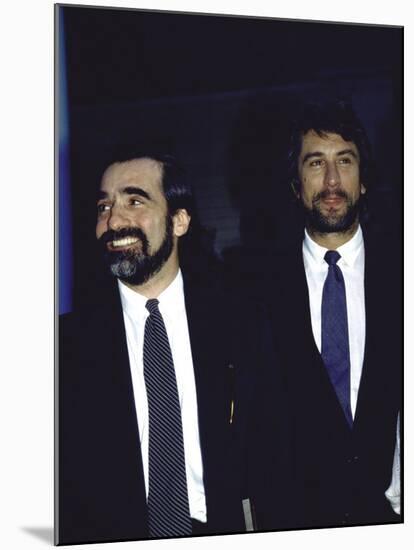 Director Martin Scorsese and Actor Robert De Niro-null-Mounted Premium Photographic Print