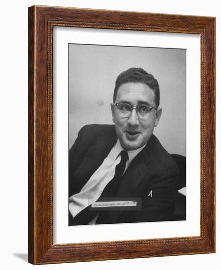 Director of the Rockefeller Fund Project Dr. Henry A. Kissinger-Carl Mydans-Framed Photographic Print