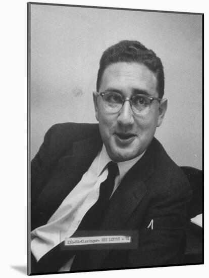 Director of the Rockefeller Fund Project Dr. Henry A. Kissinger-Carl Mydans-Mounted Photographic Print