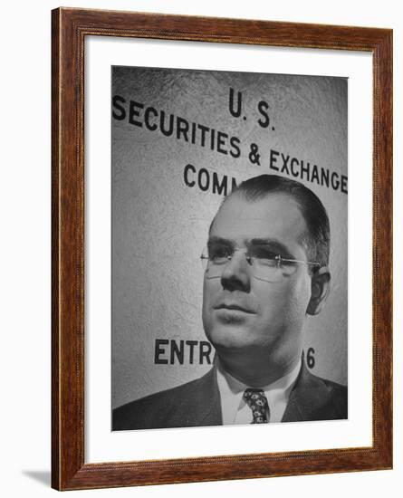 Director of Trading and Exchange Division of the Securities and Exchange Commission James Treanor-null-Framed Photographic Print