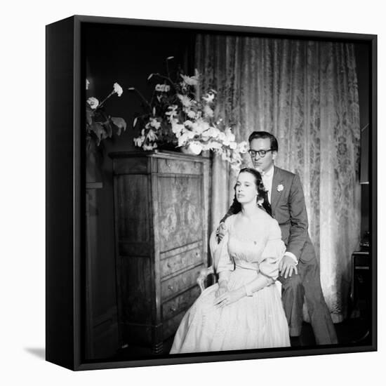 Director Sidney Lumet and Gloria Vanderblit at their Wedding Reception, New York, August 1956-Gordon Parks-Framed Premier Image Canvas