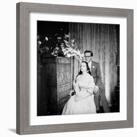 Director Sidney Lumet and Gloria Vanderblit at their Wedding Reception, New York, August 1956-Gordon Parks-Framed Photographic Print