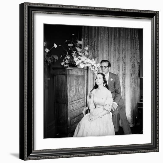 Director Sidney Lumet and Gloria Vanderblit at their Wedding Reception, New York, August 1956-Gordon Parks-Framed Photographic Print