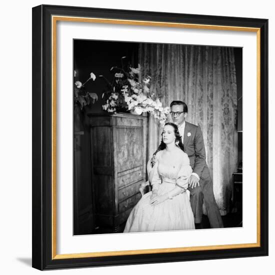 Director Sidney Lumet and Gloria Vanderblit at their Wedding Reception, New York, August 1956-Gordon Parks-Framed Photographic Print