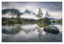 Rainy Morning At Hintersee (Bavaria)-Dirk Wiemer-Stretched Canvas