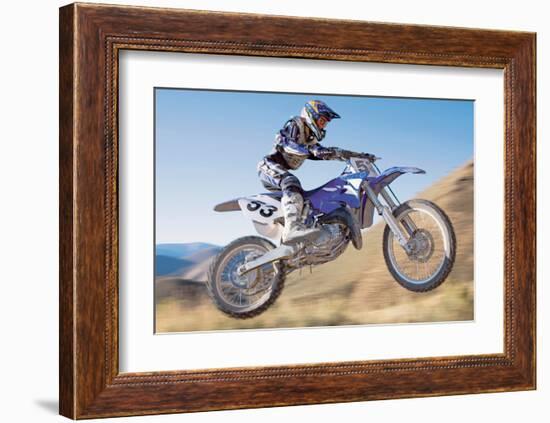 Dirt Biker-null-Framed Art Print