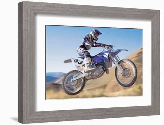 Dirt Biker-null-Framed Art Print