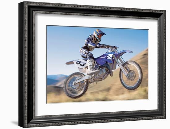 Dirt Biker-null-Framed Art Print