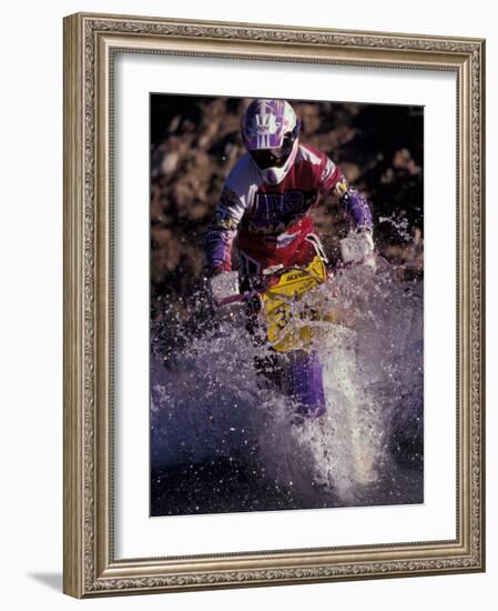 Dirt Biking, Colorado, USA-Lee Kopfler-Framed Photographic Print