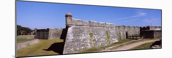 Dirt Road Passing by a Fort, Castillo De San Marcos National Monument, St. Augustine, Florida, USA-null-Mounted Photographic Print