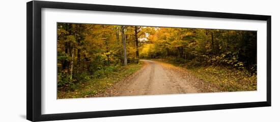 Dirt Road Passing Through a Forest, New Hampshire, USA-null-Framed Photographic Print