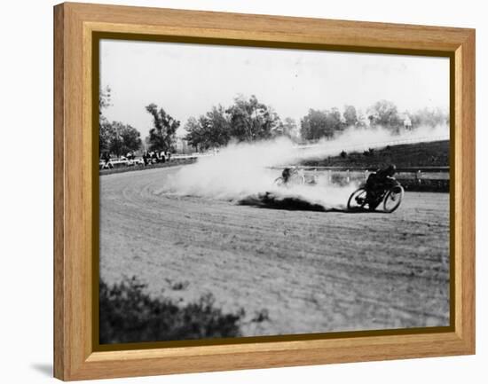 Dirt Track Motorbike Racing, 1913-null-Framed Premier Image Canvas