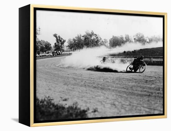 Dirt Track Motorbike Racing, 1913-null-Framed Premier Image Canvas