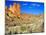 Dirt Trail Through Sagebrush and Tall Redstone Cliffs, Owyhee Area, Oregon, USA-Janis Miglavs-Mounted Photographic Print