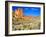 Dirt Trail Through Sagebrush and Tall Redstone Cliffs, Owyhee Area, Oregon, USA-Janis Miglavs-Framed Photographic Print