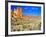 Dirt Trail Through Sagebrush and Tall Redstone Cliffs, Owyhee Area, Oregon, USA-Janis Miglavs-Framed Photographic Print