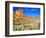 Dirt Trail Through Sagebrush and Tall Redstone Cliffs, Owyhee Area, Oregon, USA-Janis Miglavs-Framed Photographic Print