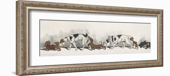 Dirty Dogs Of Paris II-Boris O'Klein-Framed Premium Giclee Print