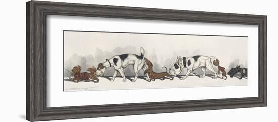 Dirty Dogs Of Paris II-Boris O'Klein-Framed Premium Giclee Print