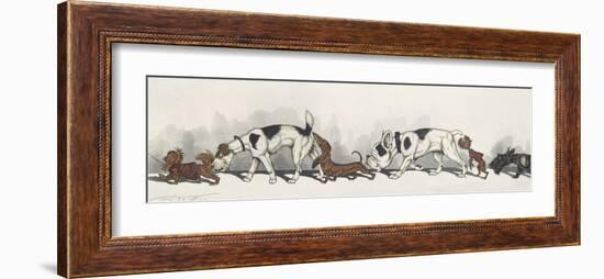 Dirty Dogs Of Paris II-Boris O'Klein-Framed Premium Giclee Print