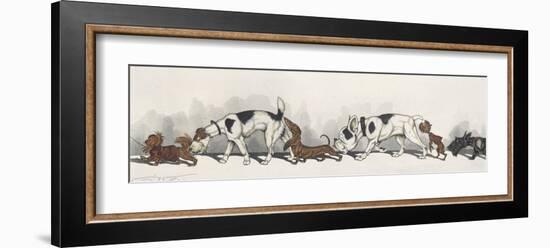 Dirty Dogs Of Paris II-Boris O'Klein-Framed Premium Giclee Print