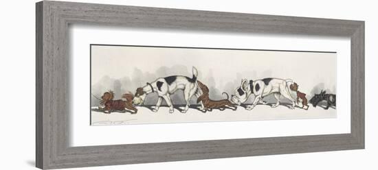 Dirty Dogs Of Paris II-Boris O'Klein-Framed Premium Giclee Print