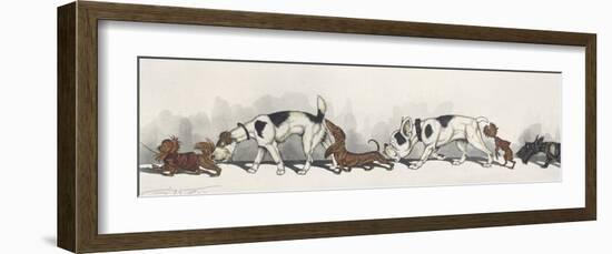 Dirty Dogs Of Paris II-Boris O'Klein-Framed Premium Giclee Print