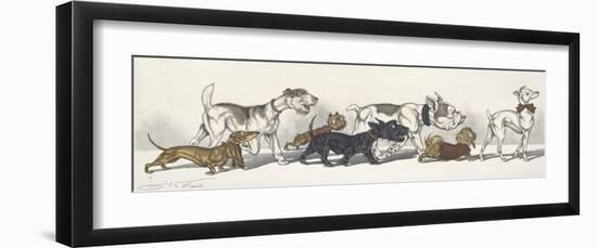 Dirty Dogs Of Paris III-Boris O'Klein-Framed Premium Giclee Print