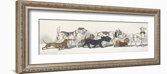 Dirty Dogs Of Paris III-Boris O'Klein-Framed Premium Giclee Print