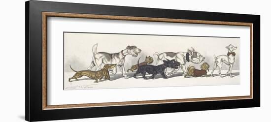 Dirty Dogs Of Paris III-Boris O'Klein-Framed Premium Giclee Print