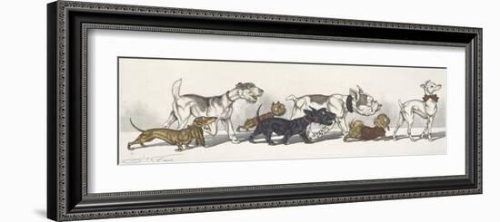 Dirty Dogs Of Paris III-Boris O'Klein-Framed Premium Giclee Print